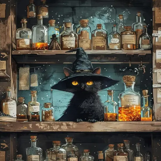 12x16 Inch - Black Cat Diamond Painting Kits for Beginner {1}