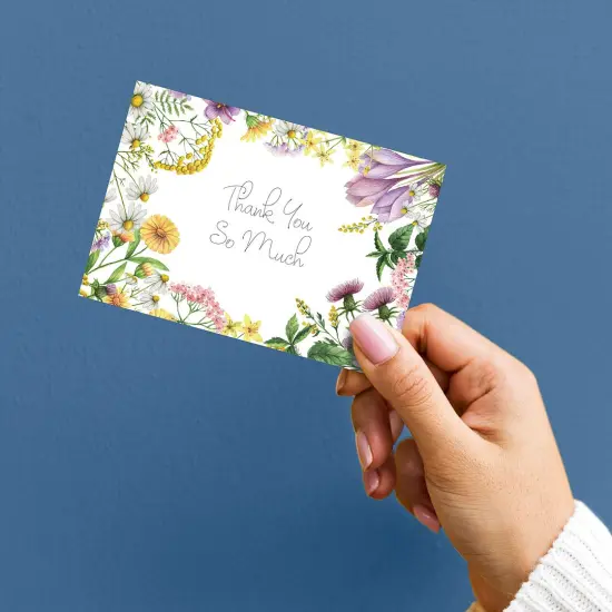 Great Papers! Flower Meadow Thank You Note Card and White Envelope, 4.875" x 3.375", 24 count {4}