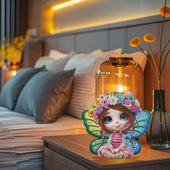 Flower Fairy Tabletop Crystal Diamond Art Kits for Adults,Special Shaped Crystal Fairy Diamond Painting Kits for Beginners {2}