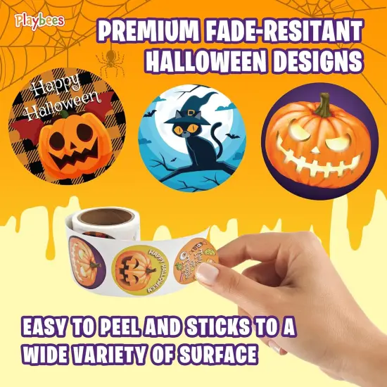 Halloween Sticker Roll for Kids 200 PCS {4}
