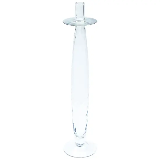Northlight Swirled Glass Taper Candle Holder - 20" Clear {3}