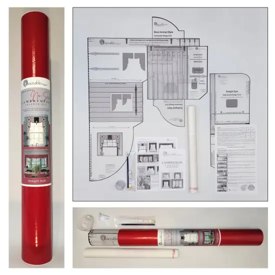 Straight Lambrequin Valance Kit &ndash; Make Custom No-Sew Rod-Pocket Window Treatments Without Sewing {5}