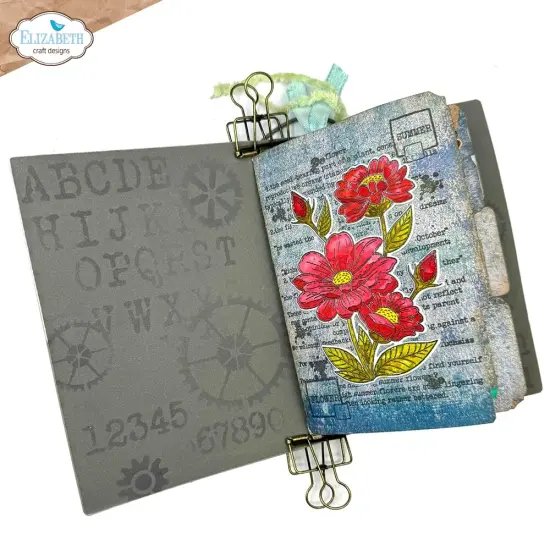 Elizabeth Craft Stamp And Die Set-Summer Flower {4}