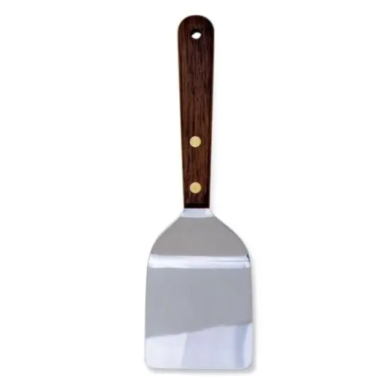 Norpro 7.5" Long Mini Stainless Steel Turner Spatula with Wood Handle - Great for Brownies, Cookies and Other Baked Goods {3}