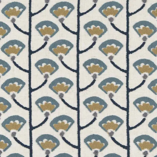 Upholstery Fabric - Blue Abstract & Geometric,Floral Upholstery Fabric 54 Inches" {1}