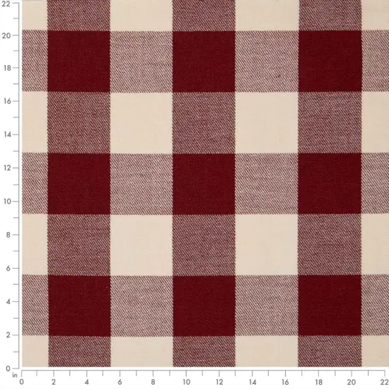 Buffalo Crimson - Red & Burgundy Check & Houndstooth,Plaid Upholstery Fabric 54 Inches" {3}
