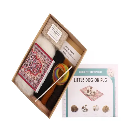 Felting Kit - Little Dog on Rug Needle Felt Kit {3}