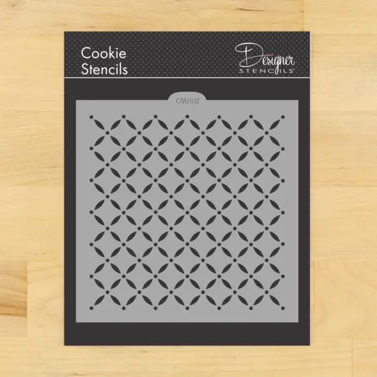 Swiss Dot Lattice Cookie & Craft Stencil | CM002 by Designer Stencils | Cookie Decorating Tools | {1}