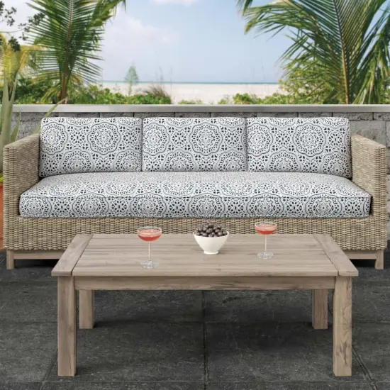 Indigo - Blue Abstract & Geometric,Global Upholstery Fabric 54 Inches" {2}