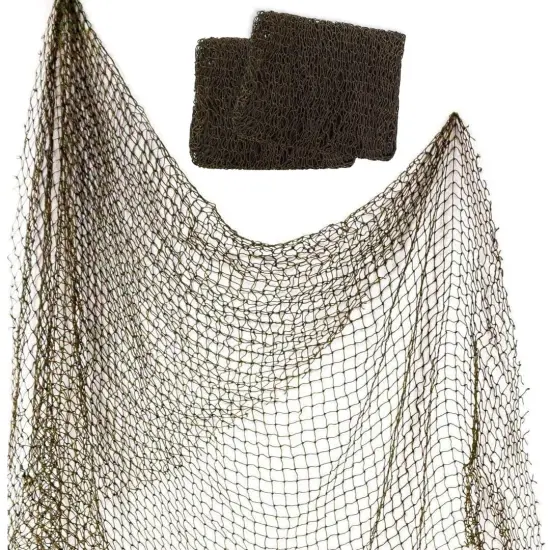 Fishing Net Decor &ndash; Real Repurposed 5x10ft (2 Pack) Fishing Net for Wall, Beach Party & Nautical Decorations &ndash; Authentic Fish Netting for Pirate & Mermaid Themes &ndash; Indoor Outdoor Coastal Home D&eacute;cor {1}