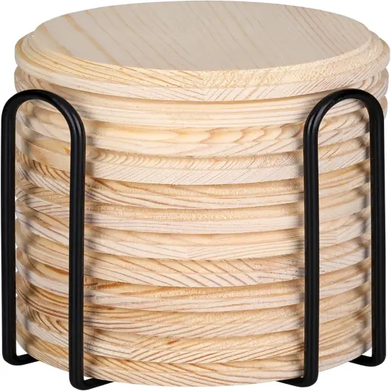 12Pcs Round Wooden Plaques for Crafts {1}