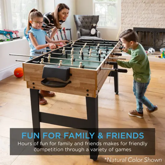 Best Choice Products 2x4ft 10-in-1 Combo Game Table Set w/ Hockey, Foosball, Pool, Shuffleboard, Ping Pong Gray {2}