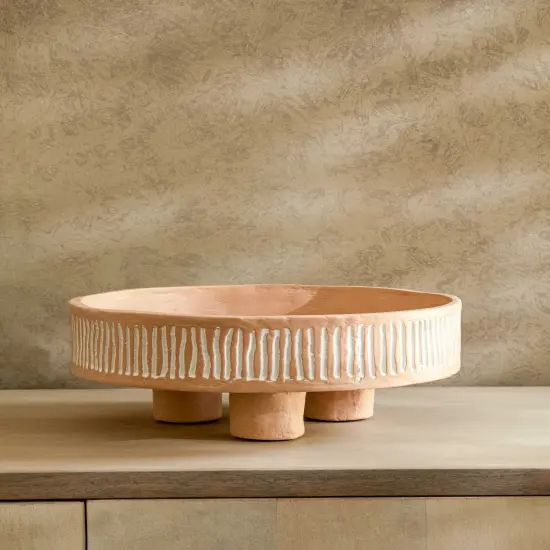 Hruby Eco-Friendly Decorative Coral Bowl &ndash; 9x9x5.75 inches &ndash; Sustainable & Stylish D&eacute;cor-9.7X9.7X5.7" {3}