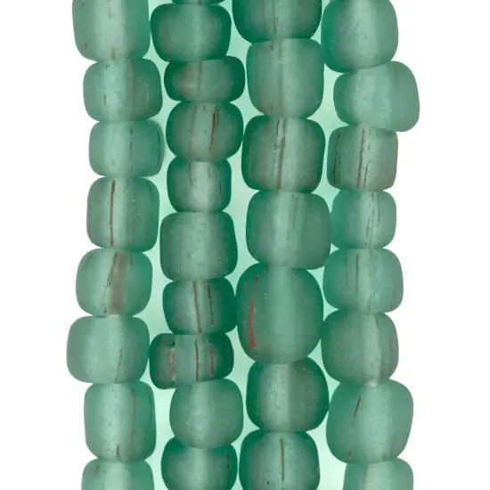 The Bead Chest Indonesian Glass Beads, Small Java Bali 4mm Spacers Jewelry Making Supplies for Necklaces, Bracelets, DIY Crafts (Clear Marine) {5}