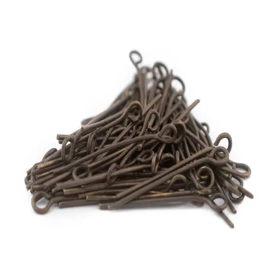 The Bead Chest Antiqued Brass 21 Gauge 1 Inch Eye Pins (Approx 100 pieces) {3}