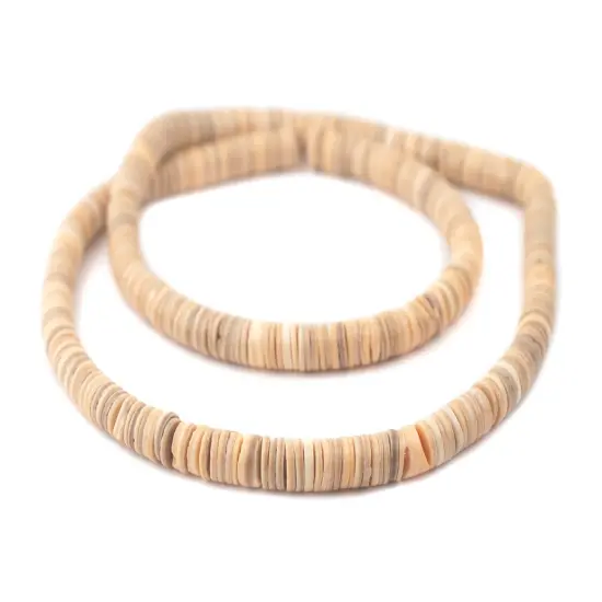 The Bead Chest Beige Natural Shell Heishi Beads (8mm) {3}