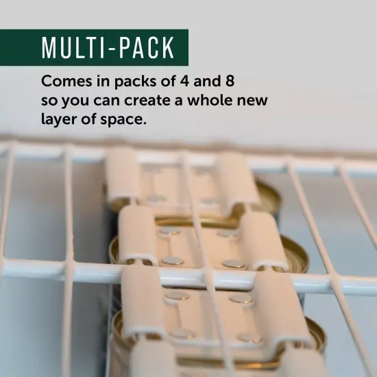 [8-Pack] Magnetic Spice Jar Organizers to Maximize Kitchen Storage - Easy to Install Pantry Organizer - Magnetic Organizer to Reduce Cupboard Clutter - Cabinet Organizers for Wire Racks, 2 3/8 Inch {3}