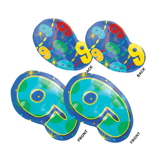 Number 9 Confetti Dots 20 Inch Foil Mylar Balloon {3}