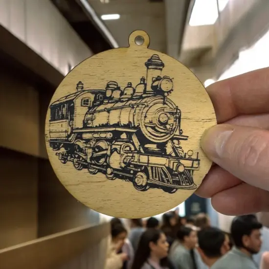 Ornament - Black - Steampunk Train {5}