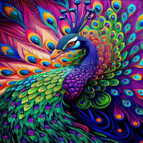 11.8x15.7inch 5D Diamond Painting Kits for Adults - Peacock Diamond Art Kits for Adults Kids Beginner,DIY Animals Round Full Drill Paintings with Diamonds Gem Art for Adults Home Wall Decor {2}
