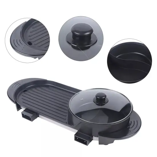 Kitcheniva 2 in 1 Electric Non-Stick Grill Hot Pot {1}