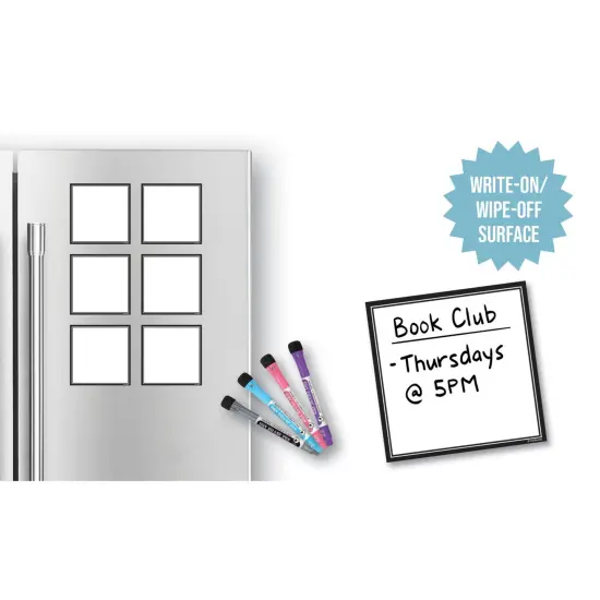 Black & White Dry-Erase Magnetic Square Notes {3}