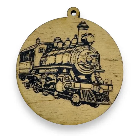 Ornament - Black - Steampunk Train {1}