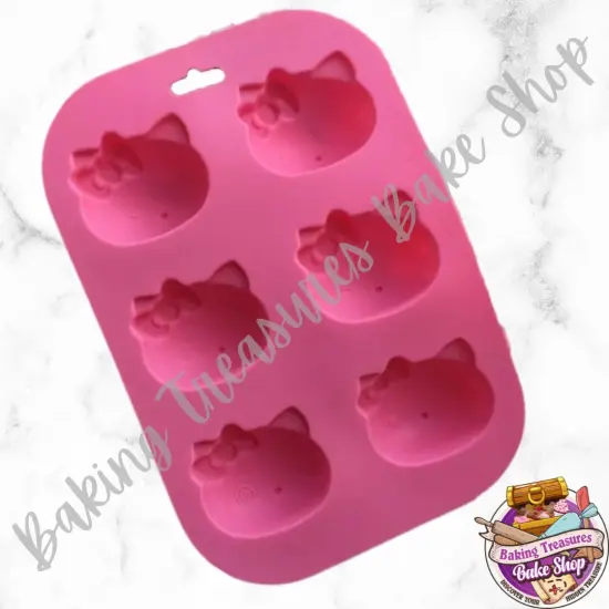 Cute Cat HK Head Silicone Handmade Soap Mold Food Grade Silicone Jelly Pudding Cake {3}