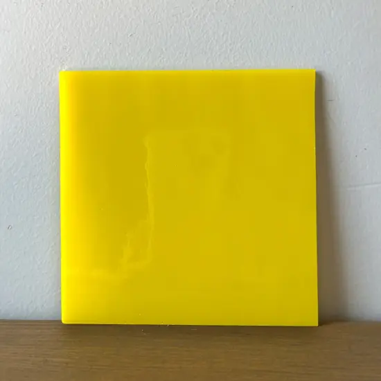 Gold (Yellow) Tone Opaque Fusible Glass Sheets / Mosaic Squares - 4 Pack {4}