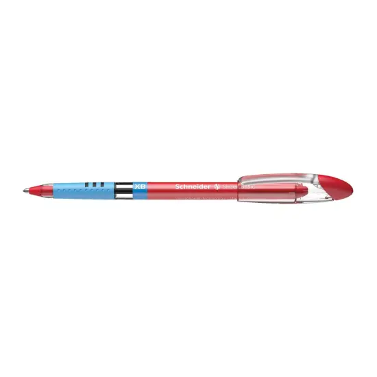 Slider Basic XB Ballpoint Pen Viscoglide Ink, 1.4 mm, Red Ink, Pack of 10 {2}