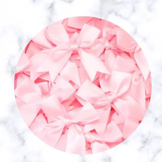 12 Ct Pink Bow Satin Ribbon {2}