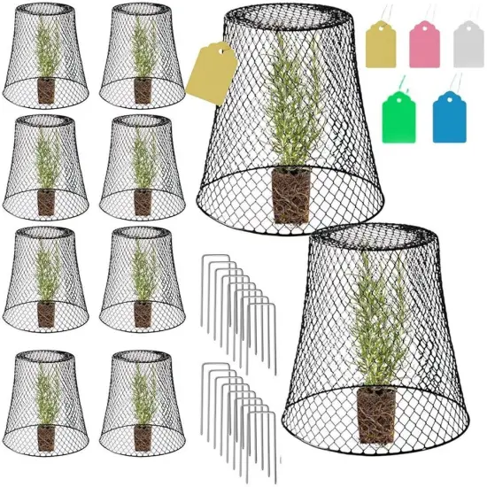 10Pack Chicken Wire Cloches Plant Cover Garden Plant Protector Cover with Labell {1}