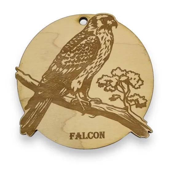 Ornament - Falcon Raw Wood {1}