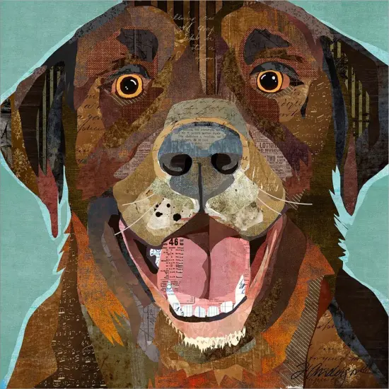 Chocolate Lab by Traci Anderson 13" x 13" Framed Wall Art {2}