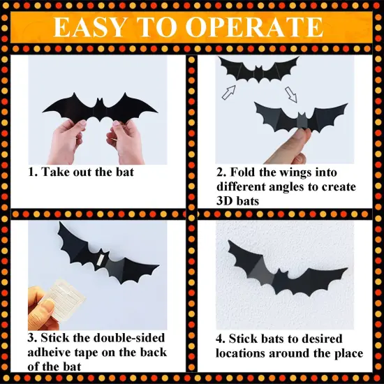 Witch hat 12 Pack Halloween Witch Hats with 108 Feet Hanging Rope 32Pcs 3D Bats, Hanging Witch Hats Halloween Decor Witches Costume Accessory for Halloween Party Favor {5}