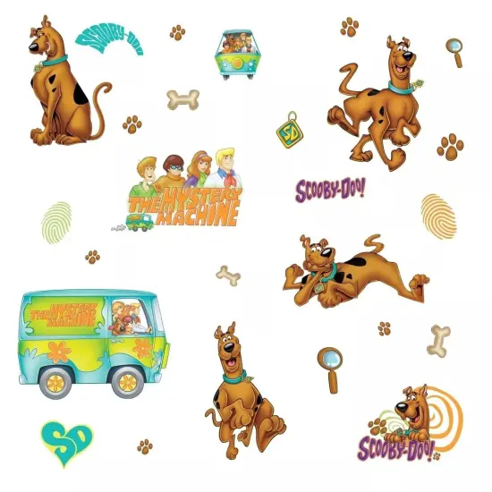 SCOOBY DOO 26 BiG Wall Stickers Room Decor Mystery Machine Decals Decorations {1}