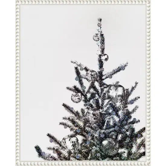 Disco Christmas Tree I by Victoria Barnes Framed Canvas Wall Art {1}