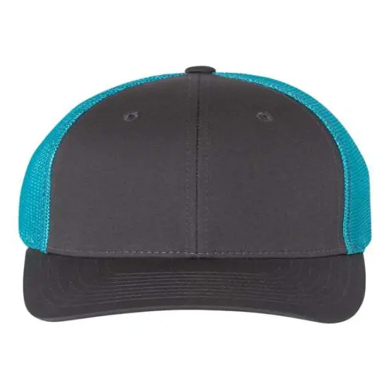 Richardson&reg; R-Flex Trucker Cap Charcoal/ Neon Green {6}