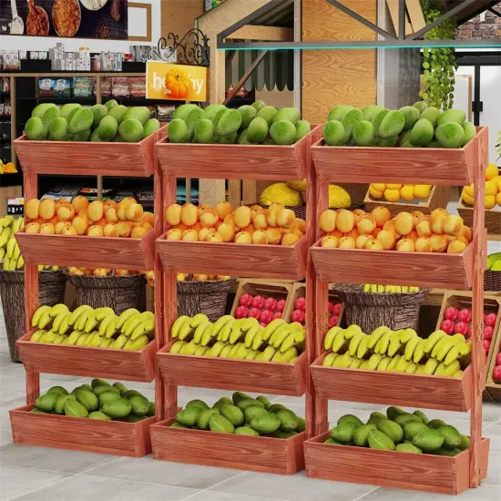 4 Tier Vertical Raised Garden Bed Elevated Wood Horticulture Planter Box w/ Legs {2}