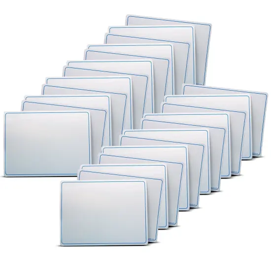 Two-Sided Dry Erase Learning Mat, 9" x 12", Letters & Numbers, Pack of 24 {1}