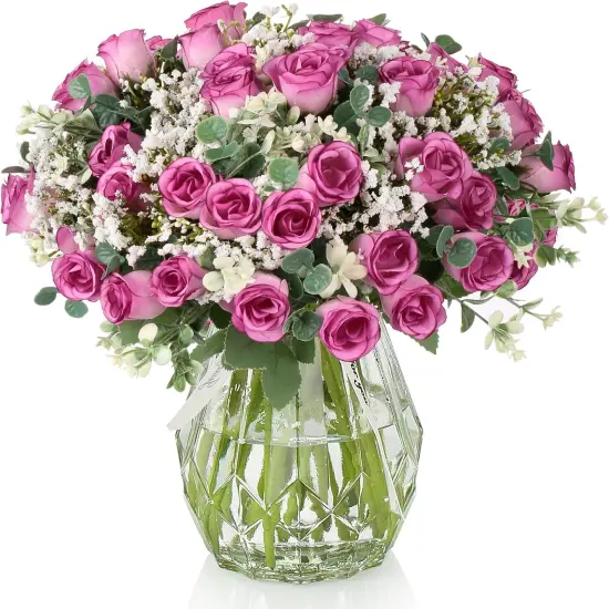 Elegant Arrangement-Bouquets with Vase for Home Decor {4}