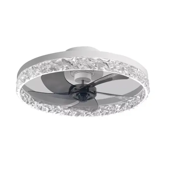 Kitcheniva 20" Ceiling Fans With Lights LED Enclose White {2}