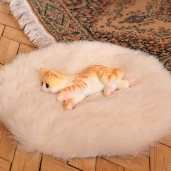 Cat Figurines, Dollhouse Cats w/ 1/12 scale Accessories, Realistic Hand Painted Mini Cat Decor, Cat Cake Toppers {3}