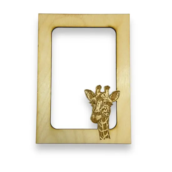 Giraffe Photo Frame Insert Mat - Baltic Birch (FRAME NOT INCLUDED) {1}