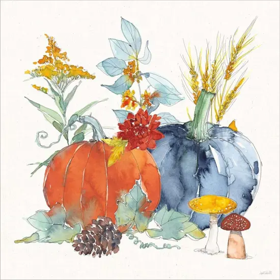 Fall Flair II by Anne Tavoletti 13" x 13" Framed Wall Art {2}