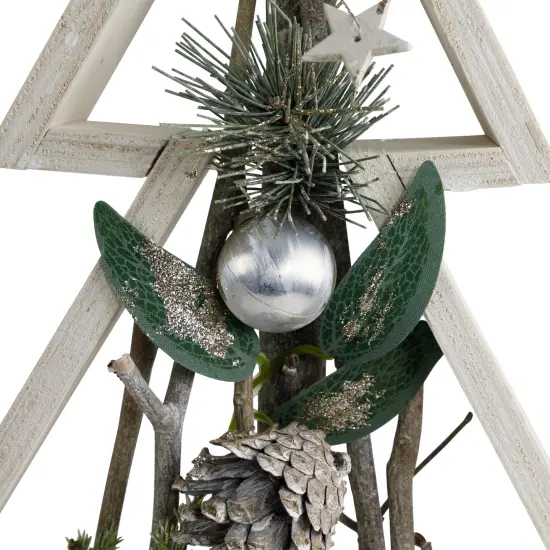 Northlight Stars and Pinecones Christmas Tree Decoration - 17.5" White {6}