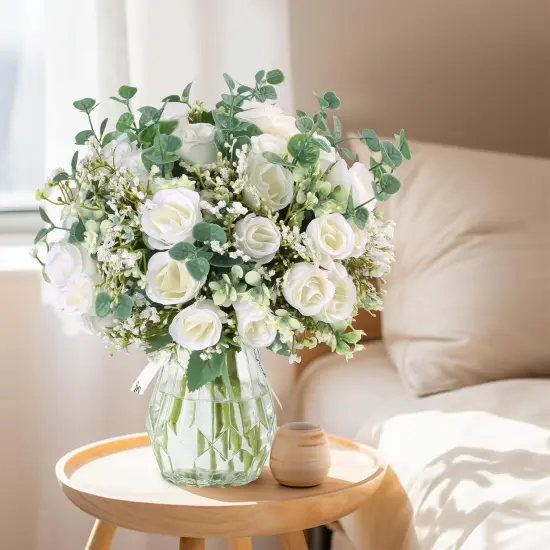 Elegant Arrangement-Bouquets with Vase for Home Decor {3}