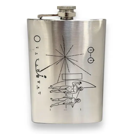 8oz Pioneer Message Stainless Steel Flask {1}