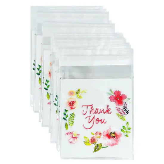 Wrapables Transparent Self-Adhesive 4" x 4" Candy and Cookie Bags 200pcs {2}