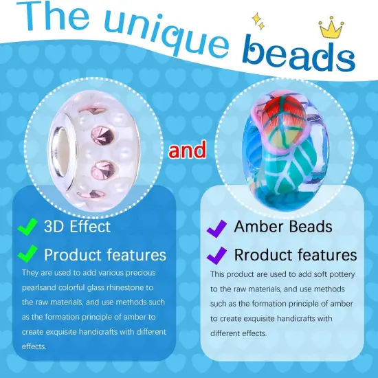 Charm Bracelet Making Kit – 72-Piece Mermaid & Unicorn Jewelry Craft Set for Girls Aged 5-12 {3}